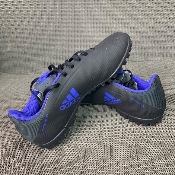 Adidas X Speedflow.4 Turf Soccer Shoes Size 8 Black & Blue Synthetic Mens - Picture 8 of 9